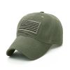 Fashion Tactical Hip Hop American Flag Military Sport Outdoor Peaked Caps Unisex Mesh Embroidered Casual Adjustable Hats